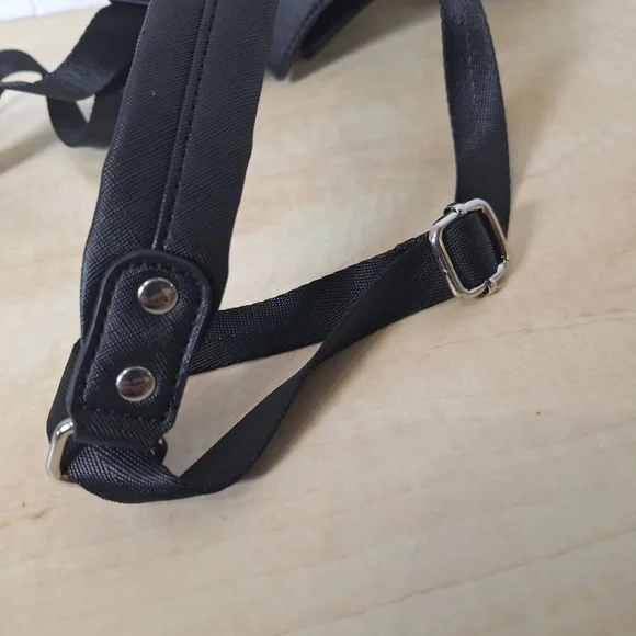 Mad Engine Fine By Me Black Spiderweb Heart Straps Goth Backpack Purse - Picture 8 of 11